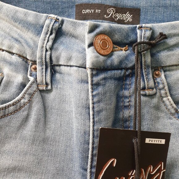 Royalty for Me Skinny Jeans Womens Petites Size 4P Blue Denim Curvy Fit NWT - Picture 5 of 5